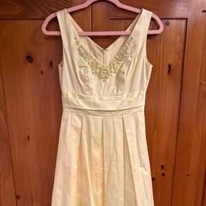 David's Bridal Yellow Cotton Feminie Dress